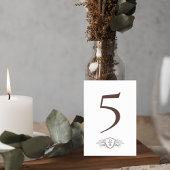 Classic Wedding Reception Table Number Card テーブルナンバー