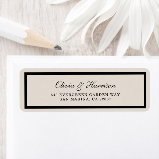 Classic Wedding Return Address Label ラベル (インサイチュ)
