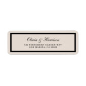 Classic Wedding Return Address Label ラベル (正面)
