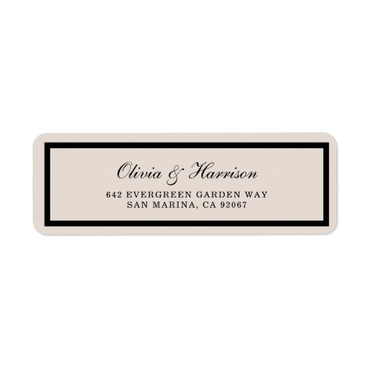 Classic Wedding Return Address Label ラベル (正面)