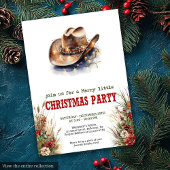 Classic Western Christmas party editable invites 招待状
