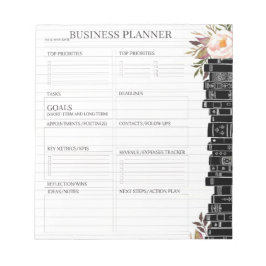 Classic White and Black business planner  Notepad ノートパッド