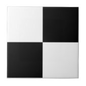 Classic White and Black Large Square Box Pattern タイル (正面)