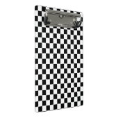Classic White and Black Square Box Stylish Pattern ミニクリップボード (アングル)