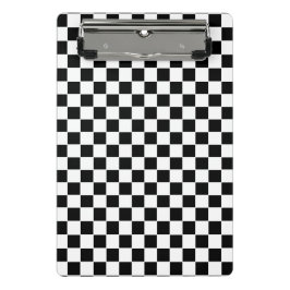 Classic White and Black Square Box Stylish Pattern ミニクリップボード