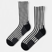 Classic White and Black Stripe Decorative ソックス (左)