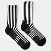 Classic White and Black Stripe Decorative ソックス (右)