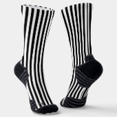 Classic White and Black Stripe Decorative ソックス (傾斜あり)