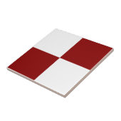 Classic White and Christmas Red Square Box Pattern タイル (側面)