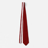 Classic White and Deep Red Striped Stylish ネクタイ (裏面)