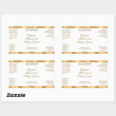 Classic White and Gold Foil Cosmetics Bottle Label 長方形シール (シート)