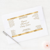 Classic White and Gold Foil Cosmetics Bottle Label 長方形シール (封筒)