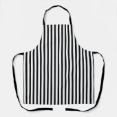 Classic White Black Stripe Pattern For Daily Cook エプロン (正面)