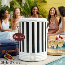 Classic White Black Vertical Stripe