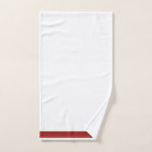 Classic White Dk Red Band  バスタオルセット (ハンドタオル)