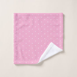 Classic White Dots on Light Pink Wash Cloth Design ウォッシュタオル