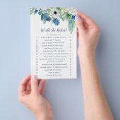 Classic White Flowers Would She Rather Game チラシ (ハンドル)