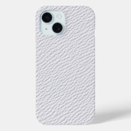 Classic White Leather Textured Phone Case iPhone 15ケース