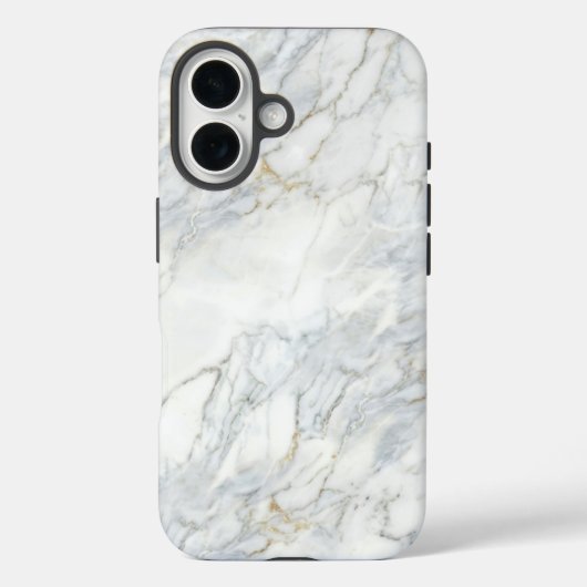 Classic White Marble & Gold Veins Case | iPhone 16 Case-Mate iPhoneケース (裏面)