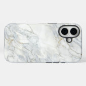 Classic White Marble & Gold Veins Case | iPhone 16 Case-Mate iPhoneケース (裏面 (横))