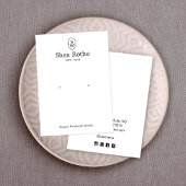 Classic White Monogram Earring Display Card