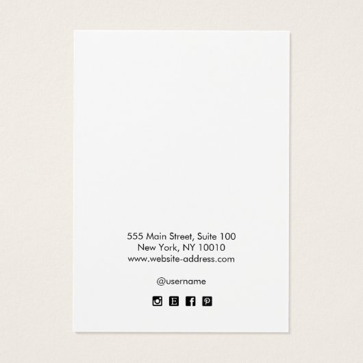 Classic White Monogram Earring Display Card (裏面)