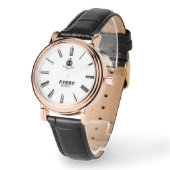 Classic White Personalized Roman Numerals Custom  腕時計 (傾斜)