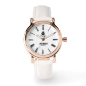 Classic White Personalized Roman Numerals Custom  腕時計 (正面)