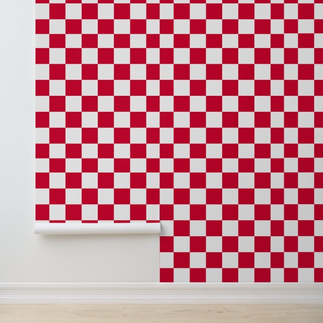 Classic White with Cherry Square Style Pattern 壁紙 (アプリケーション)