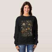 Classic Wildflowers Gardening Flower Graphic Vinta スウェットシャツ (正面フル)