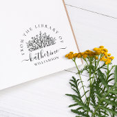 Classic Wildflowers Name Script Custom Library ラバースタンプ