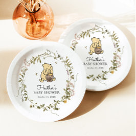 Classic Winnie-the-Pooh Baby Shower  ペーパープレート