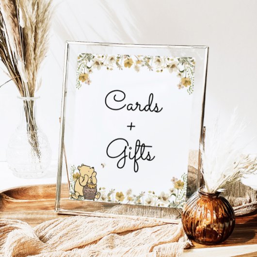 Classic Winnie-the-Pooh Cards And Gifts Sign ポスター