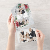 Classic Winter Botanical Two Photo オールインワン招待状 (貼ってはがせる)