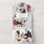 Classic Winter Botanical Two Photo オールインワン招待状 (内側)