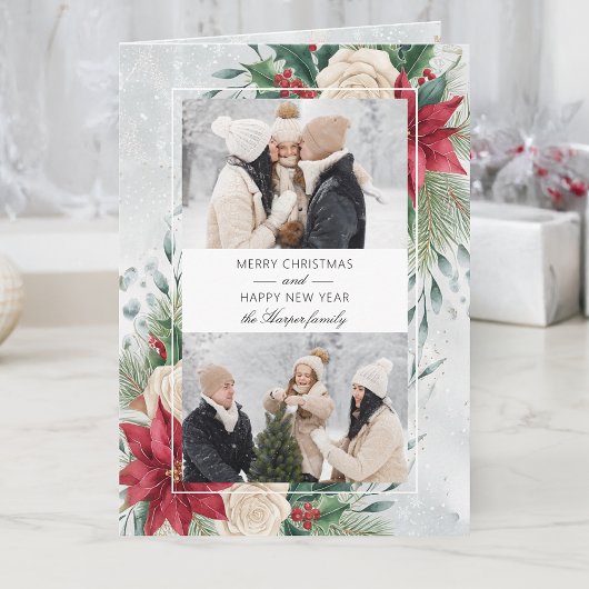 Classic Winter Botanical Two Photo シーズンカード