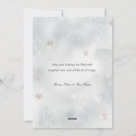 Classic Winter Botanical Two Photo シーズンカード (裏面)