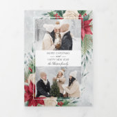 Classic Winter Botanical Two Photo 三つ折りカード (カバー)