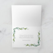 Classic Winter Greenery Christmas  シーズンカード (内部)