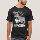 Classic Witty  Pun Dinosaur Rockstar Punk Lifestyl Tシャツ (正面)