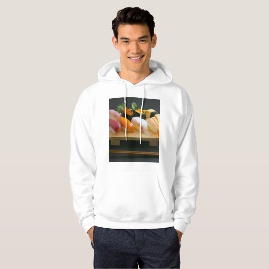 Classic Wooden Sushi Set Hoodie パーカ (正面フル)