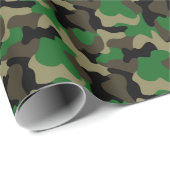 Classic Woodland Camouflage Pattern ラッピングペーパー (ロールコーナー)