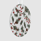 Classic Woodland Wreath Acrylic Ornament – Rustic  オーナメント (正面)
