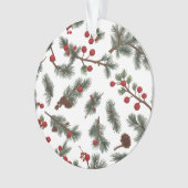 Classic Woodland Wreath Acrylic Ornament – Rustic  オーナメント (正面)