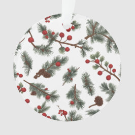 Classic Woodland Wreath Acrylic Ornament – Rustic オーナメント