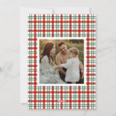 Classic Wreath Monogram Christmas Family Name シーズンカード (裏面)