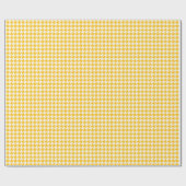 Classic Yellow and White Houndstooth Pattern  ラッピングペーパー (フラット)