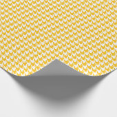 Classic Yellow and White Houndstooth Pattern  ラッピングペーパー (角)