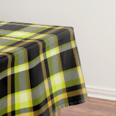 Classic Yellow Black Plaid Pattern Retro Tartan テーブルクロス (インサイチュ)