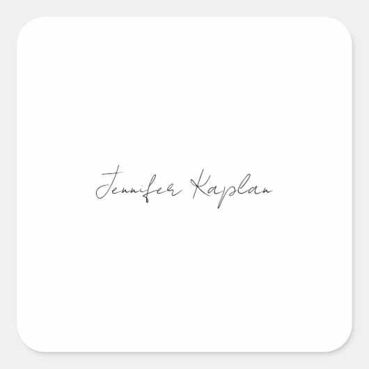 Classical Black & White Minimalist Professional スクエアシール (正面)